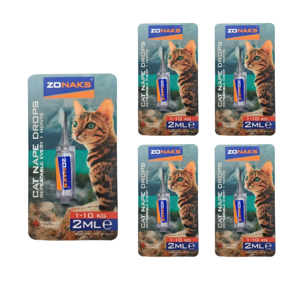 Zonaks Kedi Pire/Kene Ense Damlası 2Ml x 5 Adet